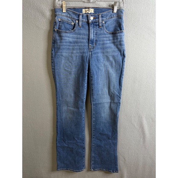 Madewell Jeans Women's 27 Kick Out Crop Jeans Full Length Denim‎ Blue Wash - Picture 1 of 8